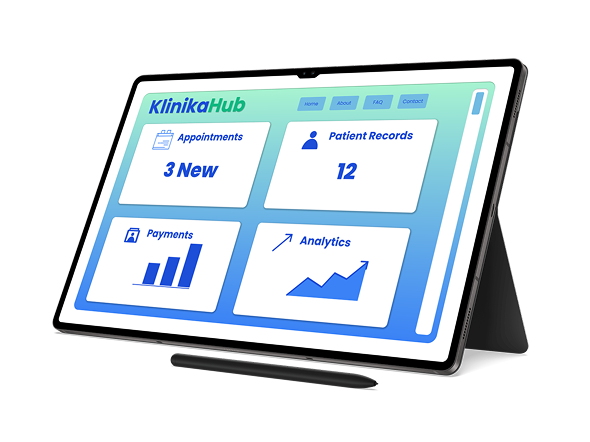 Clinic Dashboard on Tablet